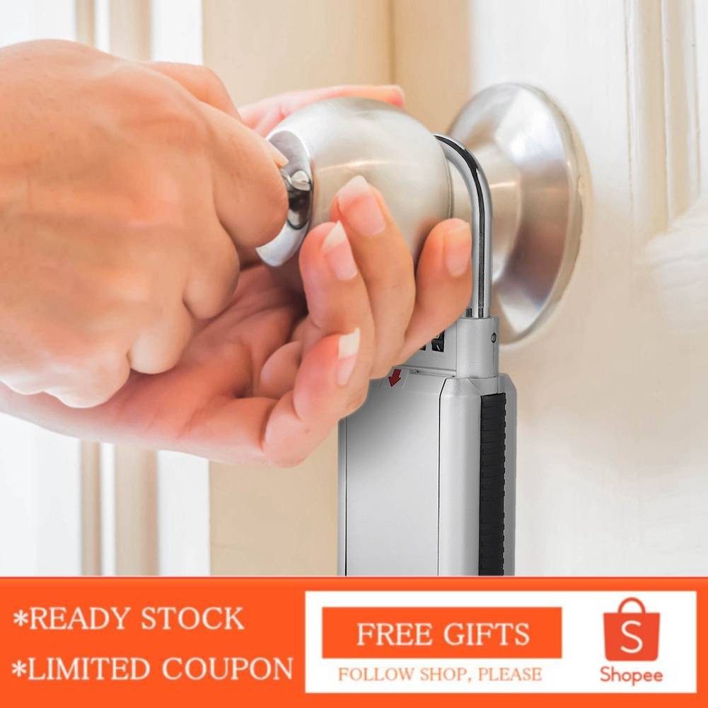 home life[READY STOCK] Metal Password Padlock Key Safe Storage Lock Box ...