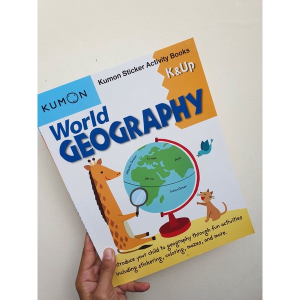 Kumon Sticker Activity Books World GEOGRAPHY K & Up | Shopee Philippines