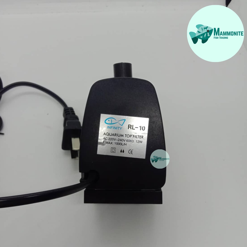 Infinity Aquarium Top Overhead Filter With LED 12 Watts RL10 For 15 ...