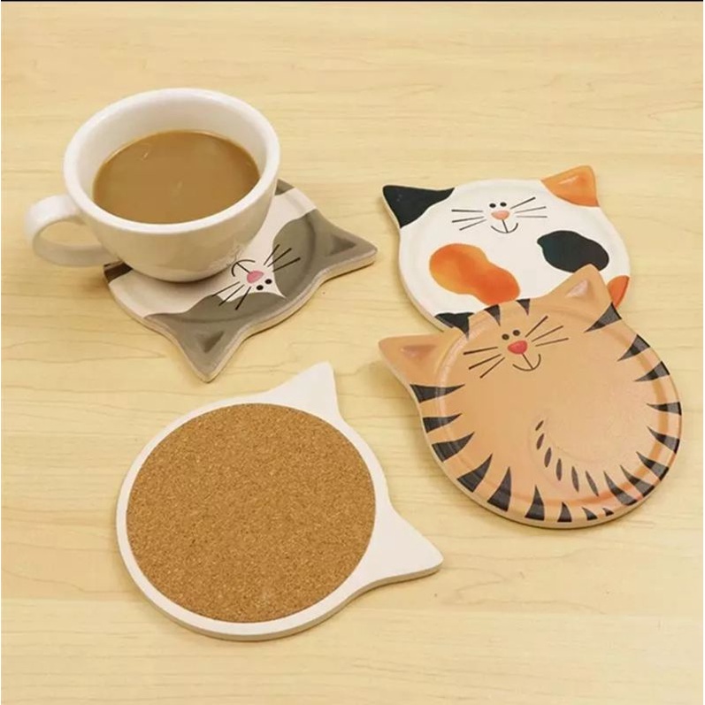 TAZA PH Popular High Quality Absorbent Cat Dog Ceramic Coaster Coffee ...