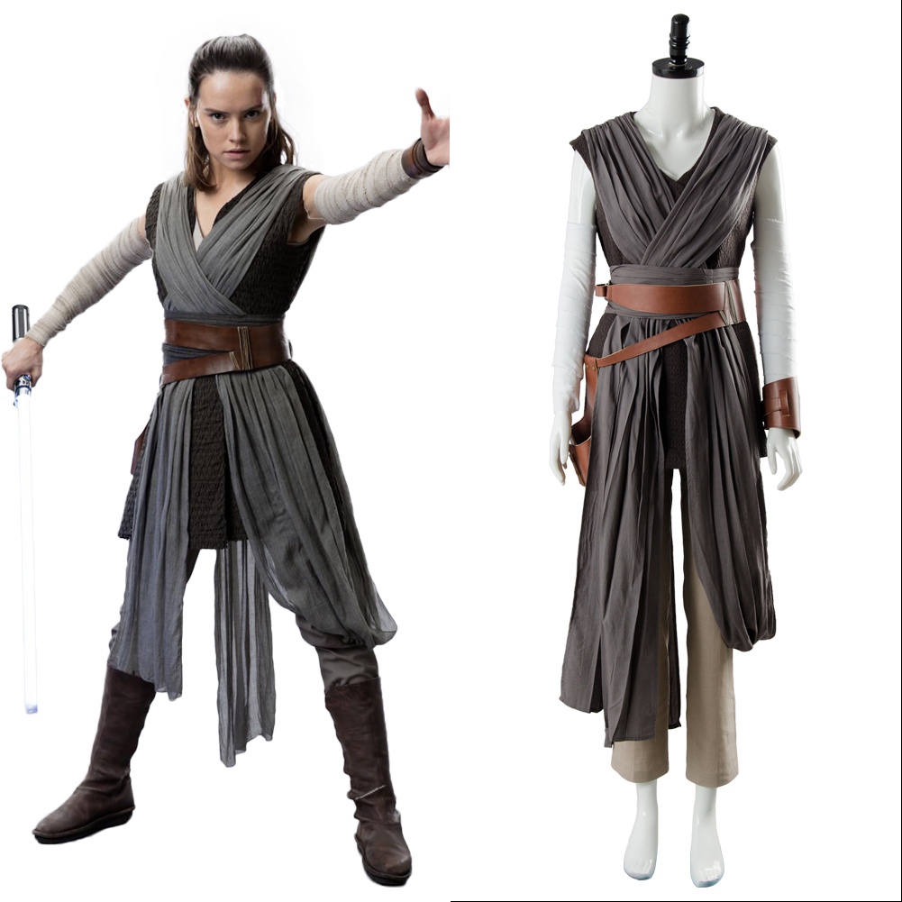 Star Cosplay The Last Jedi Rey Cosplay Costume Outfit Adult