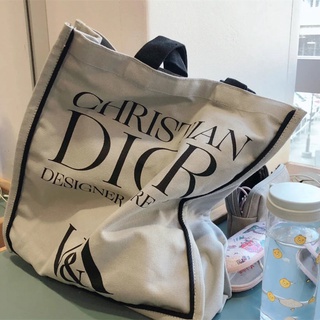 Christian Dior V&A Limited Edition Black Canvas Tote Bag