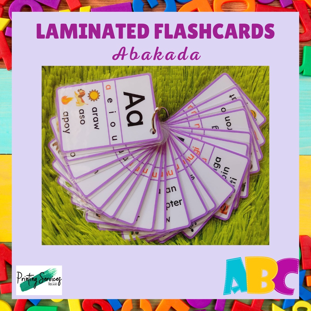 ABAKADA LAMINATED FLASHCARD (TAGALOG) | Shopee Philippines