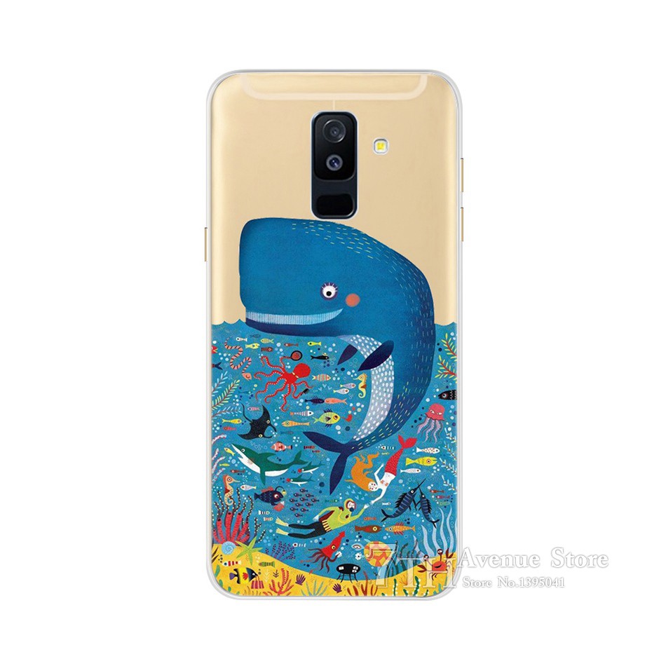 Samsung Galaxy A6 (2018) A6 Plus (A6+) SM-A600G A605G Case Cute Printed  Soft Silicone TPU Phone Casing