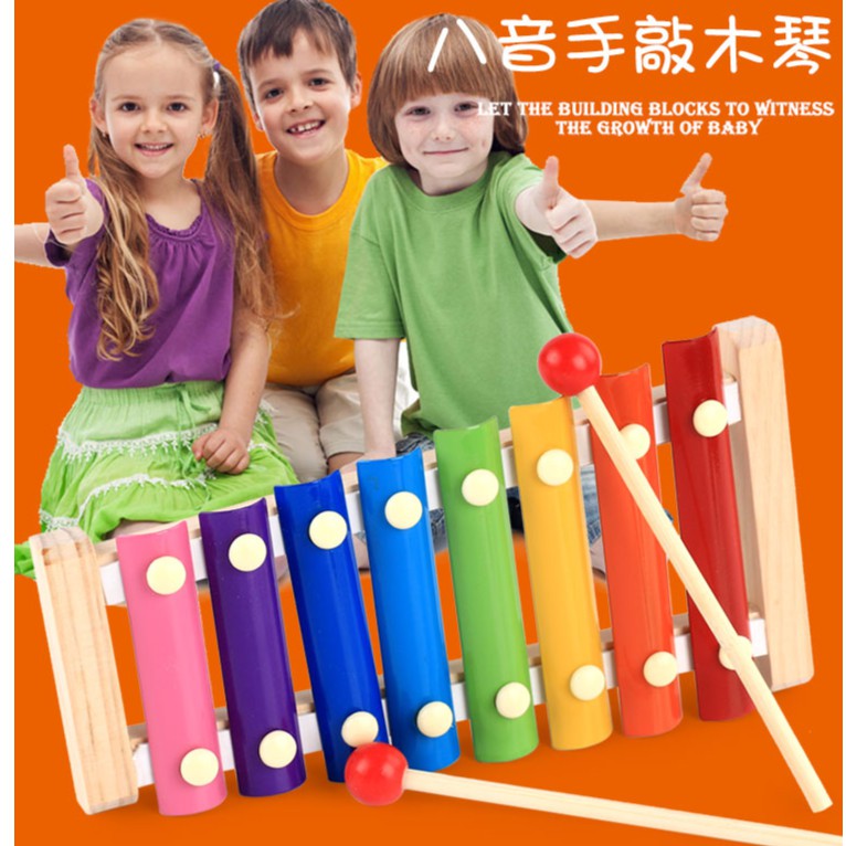 Wooden Xylophone Kids Musical Wooden Toys Educational Toy | Shopee ...