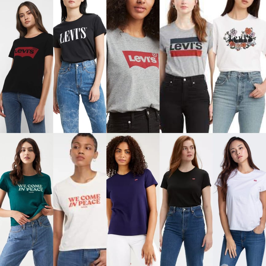 Levis tshirt cheap for women