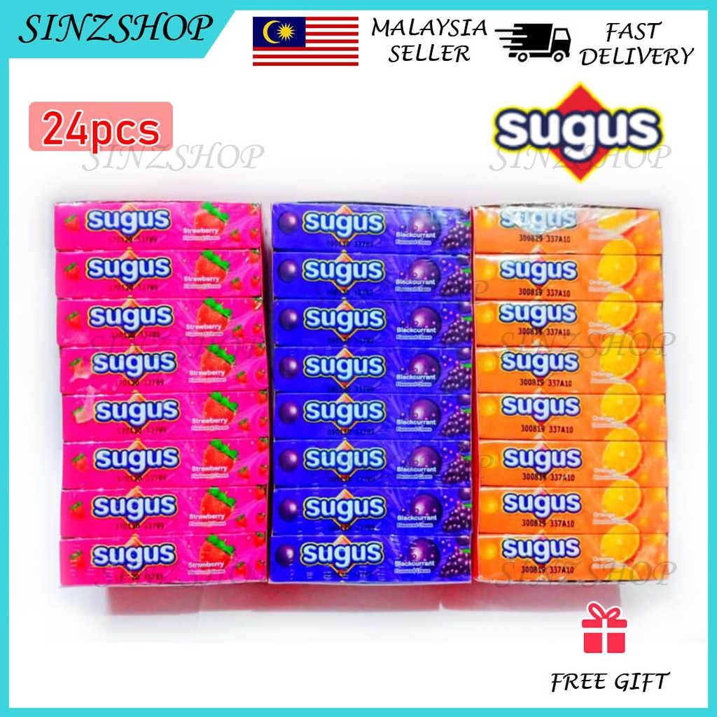 KedaiCM SUGUS CHEWS STICK. 30GM X 24PCS FRUIT FLAVOURED GULA-GULA RAYA ...
