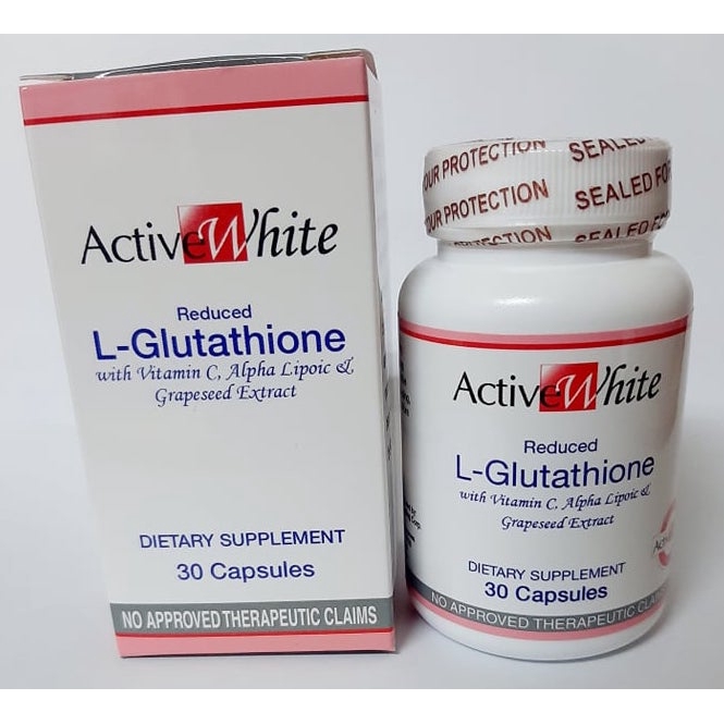 Original Active White L Glutathione 100mg 30 Capsules