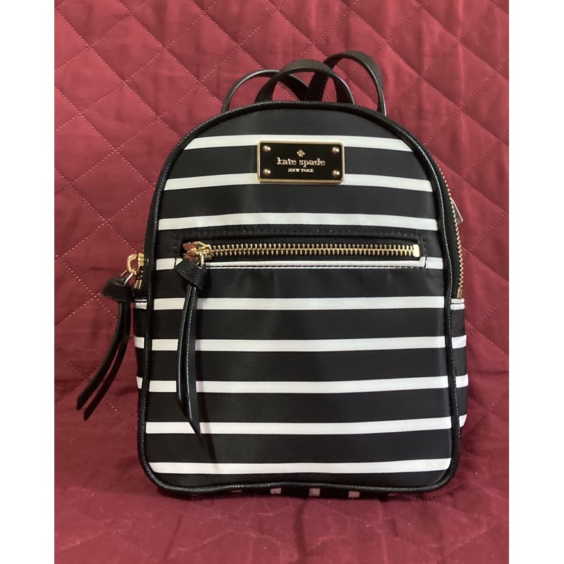 Striped kate spade cheap backpack