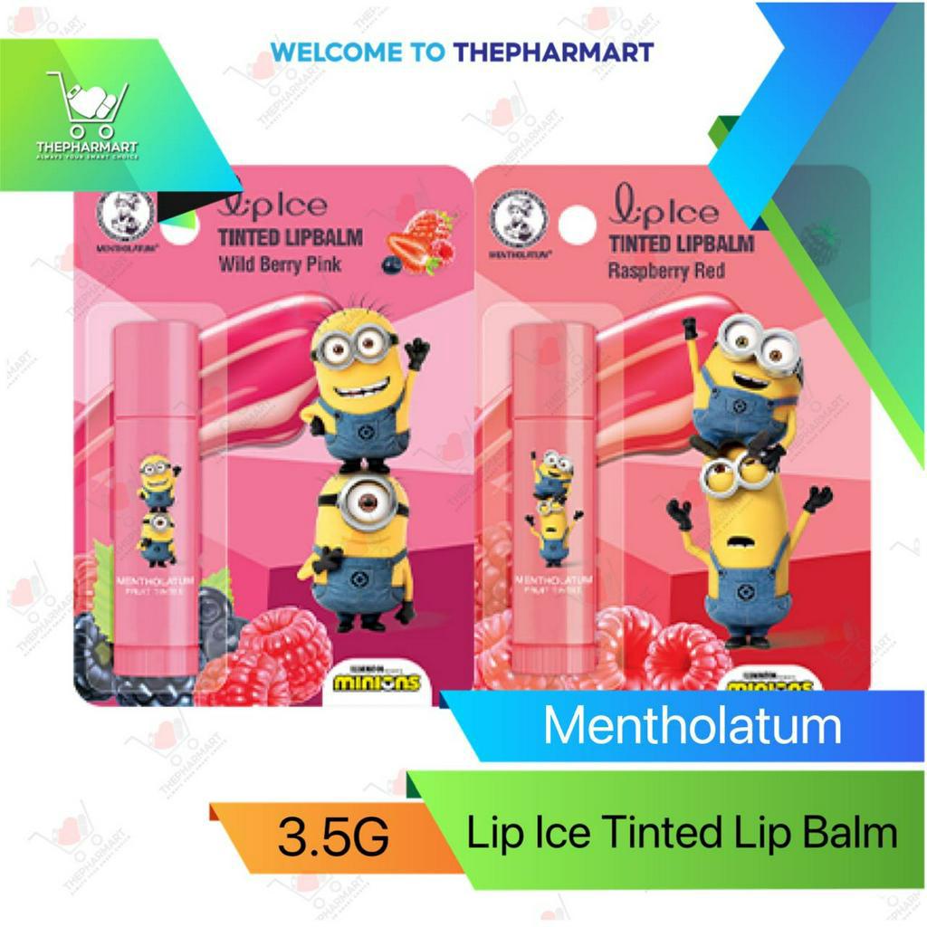 Mentholatum Lip Ice Tinted Lip Balm 3.5g (Wild Berry Pink / Raspberry