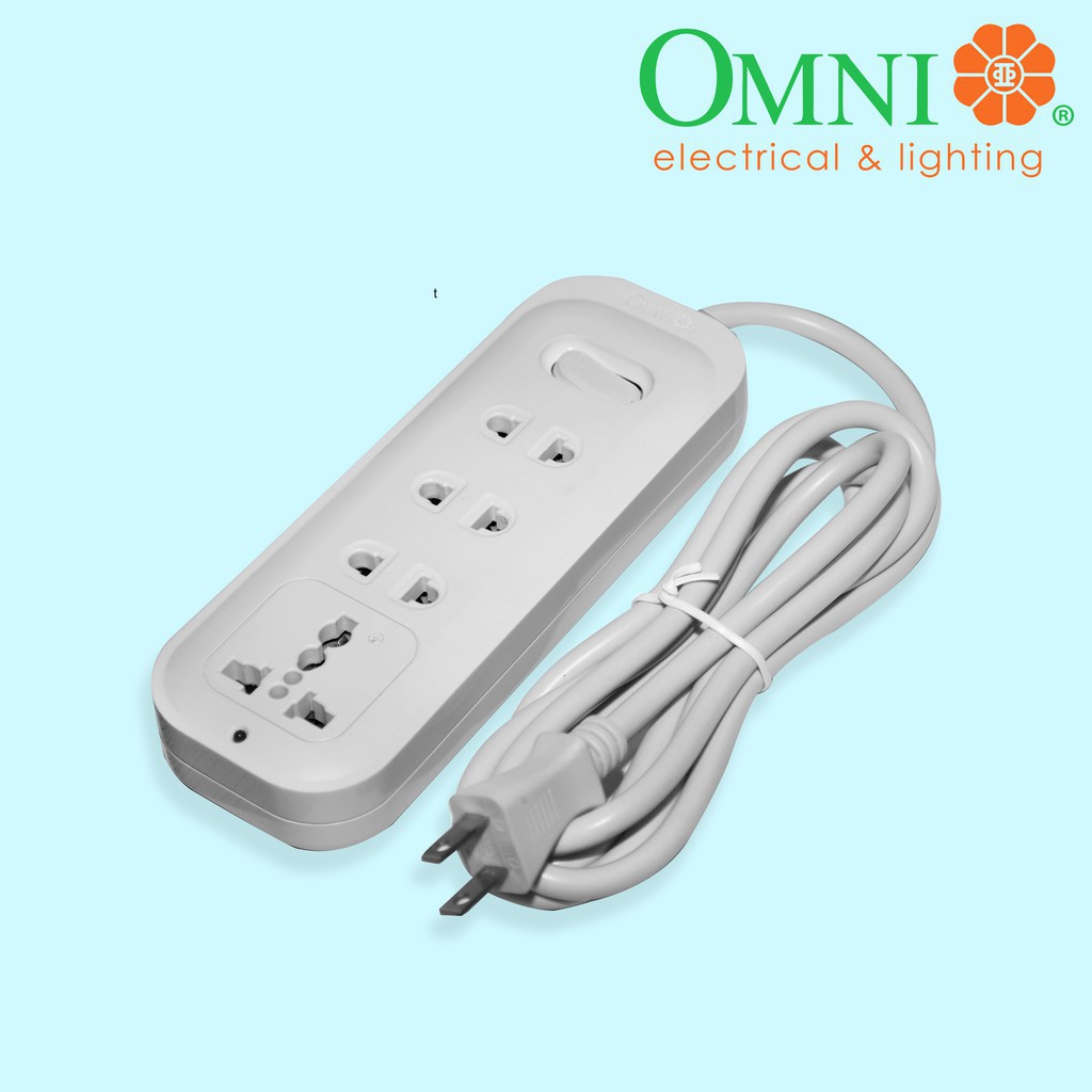 OMNI EXTENSION CORD 4 GANG SET W/ UNIVERSAL OUTLET & SWITCH WER103 1PC