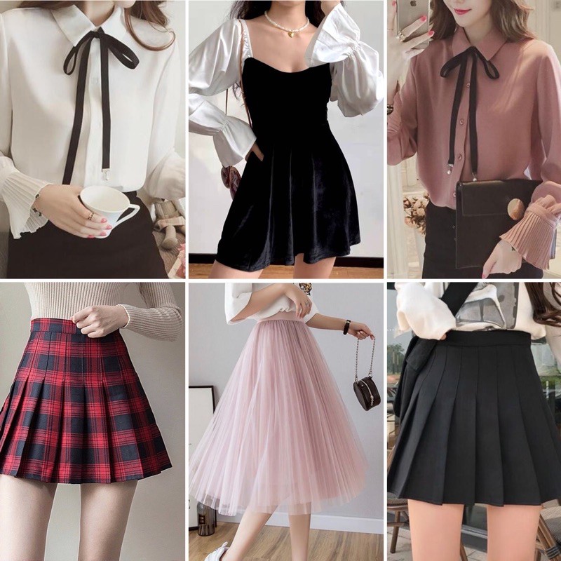 Korean skirt outlet and top