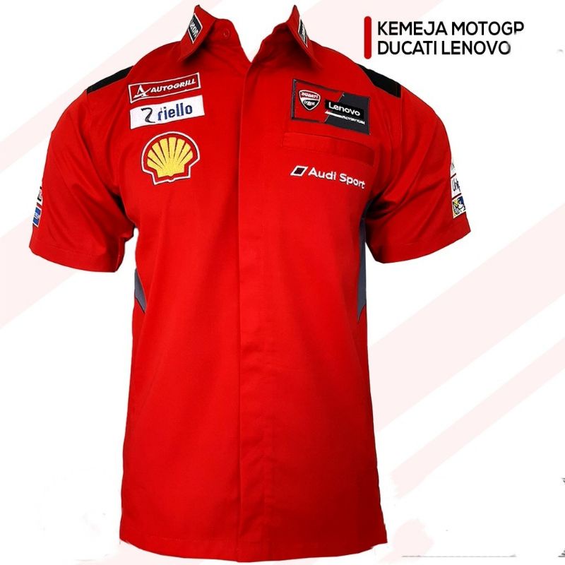 KEMEJA MERAH Red Ducati GP Moto Shirt | Shopee Philippines