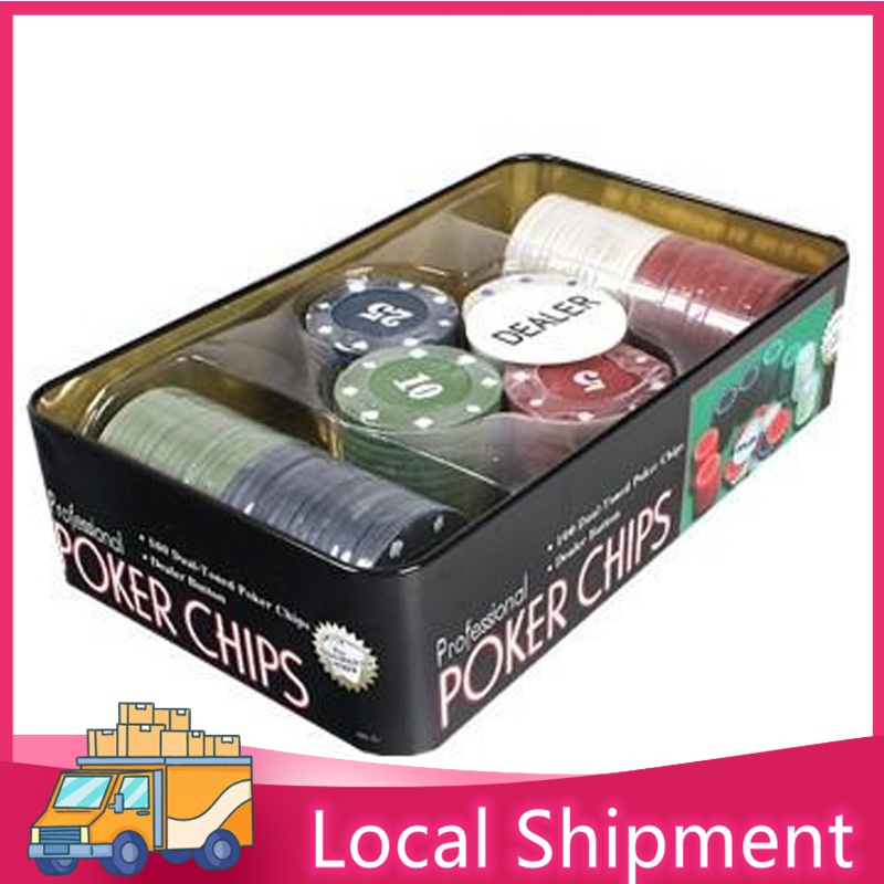 【COD】Professional Boxed Poker with 100 Chips Poker Shuffle Machine