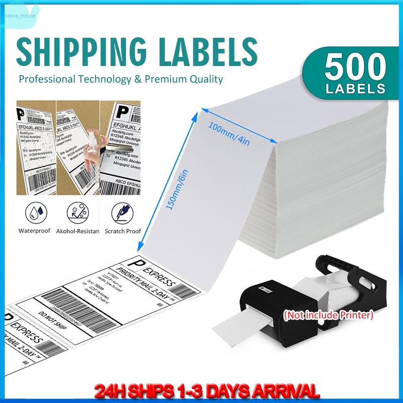A6 Thermal Sticker Label 500PCS 100x150MM Waybill Sticker For Shipping ...