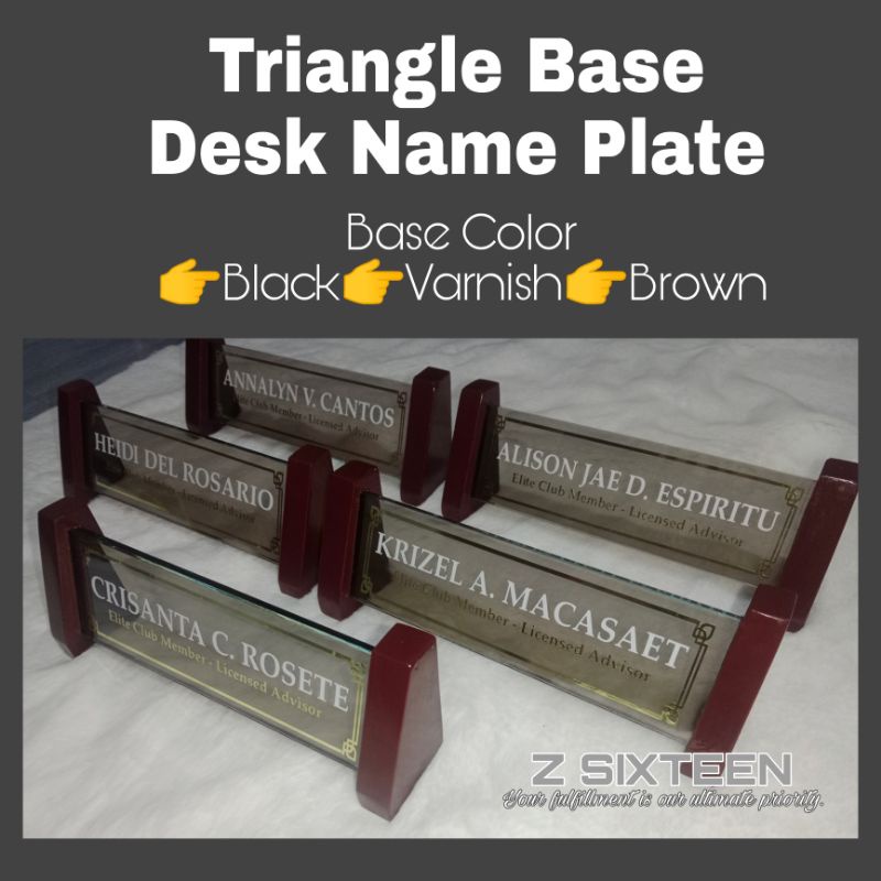 Triangle Base Office Desk Name plate | Shopee Philippines