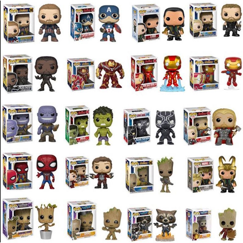 Funko Pop Marvel Avengers 4 Captain America Iron Man Spider Man Thor ...