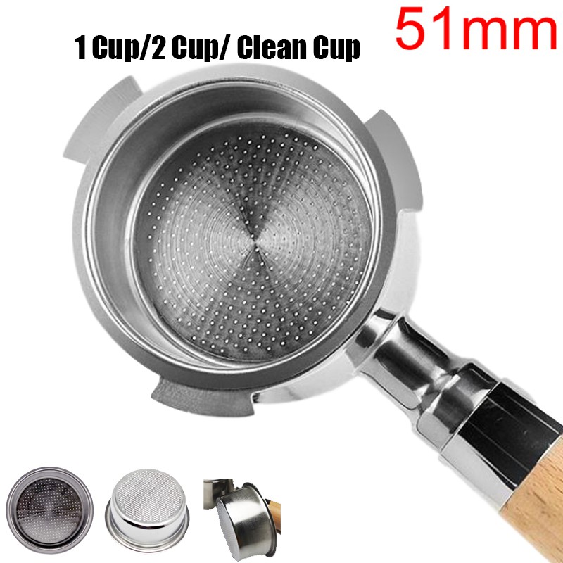 Filter Coffee Portafilter Cup 51mm Non Pressurized Filter Basket Coffee