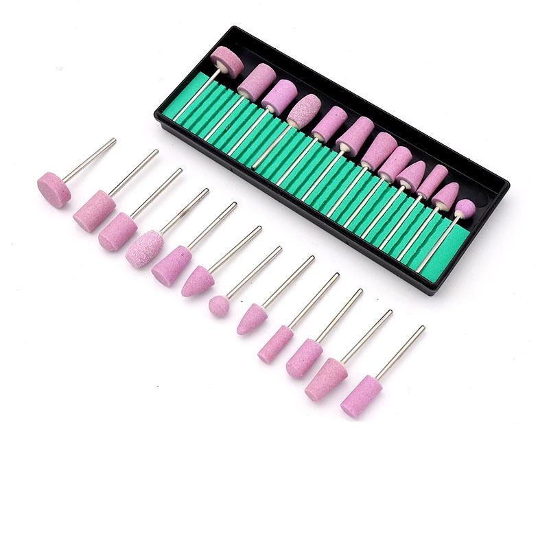 12pcs 2.35mm ceramic quartz nail polishing head nail polishing machine ...