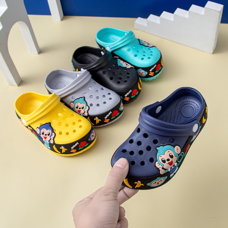 𝐂𝐋𝐎𝐒𝐒.𝐏𝐇 New Thick Monkey Clog Sandals Slipper For Kids | Shopee ...
