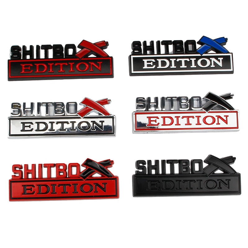 1 Metal SHITBOX EDITION sticker generic Car modification emblem Leaf ...