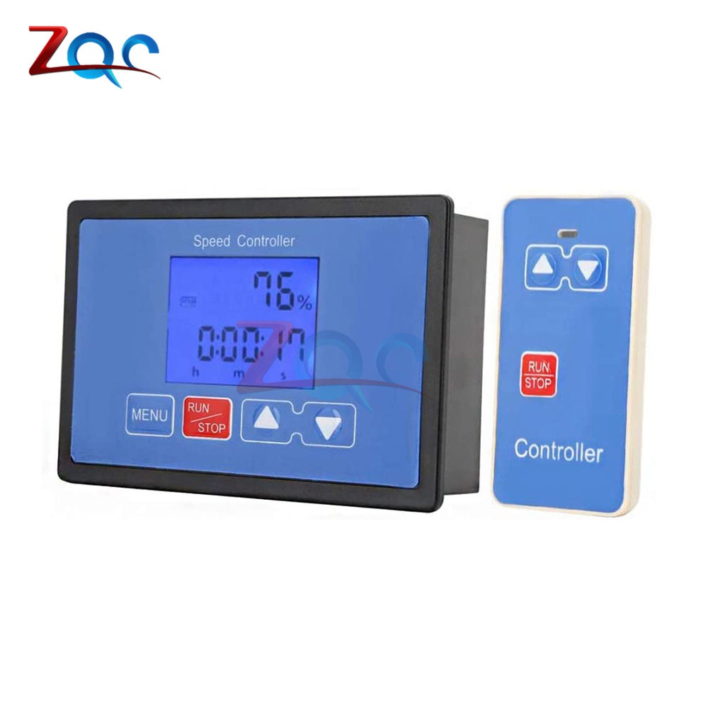 LCD Digital PWM Gleichstrom-Motorregler DC 10V–55V Mit Fernbedienung – Drehzahl Einstellbar