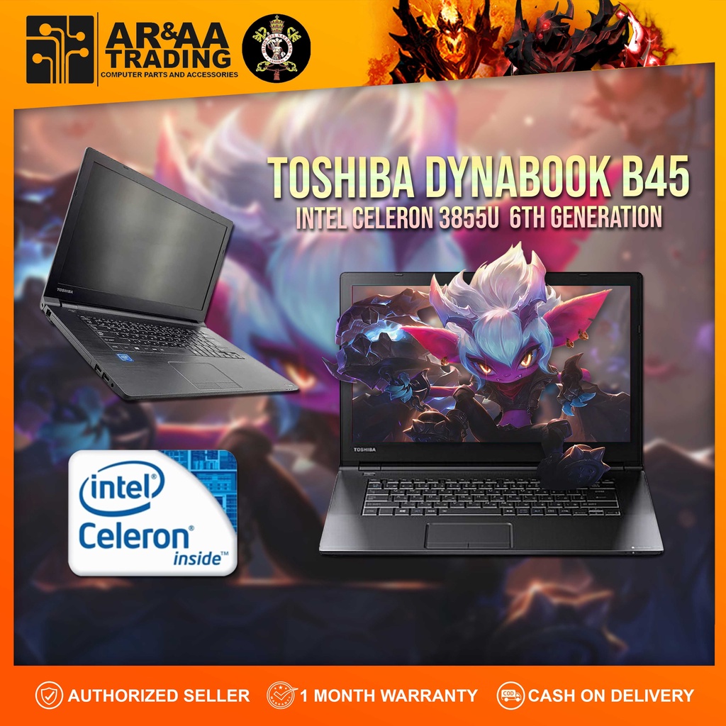 Laptop Toshiba Dynabook B45 Intel Celeron 3855U 1.60ghz 4gb 320gb