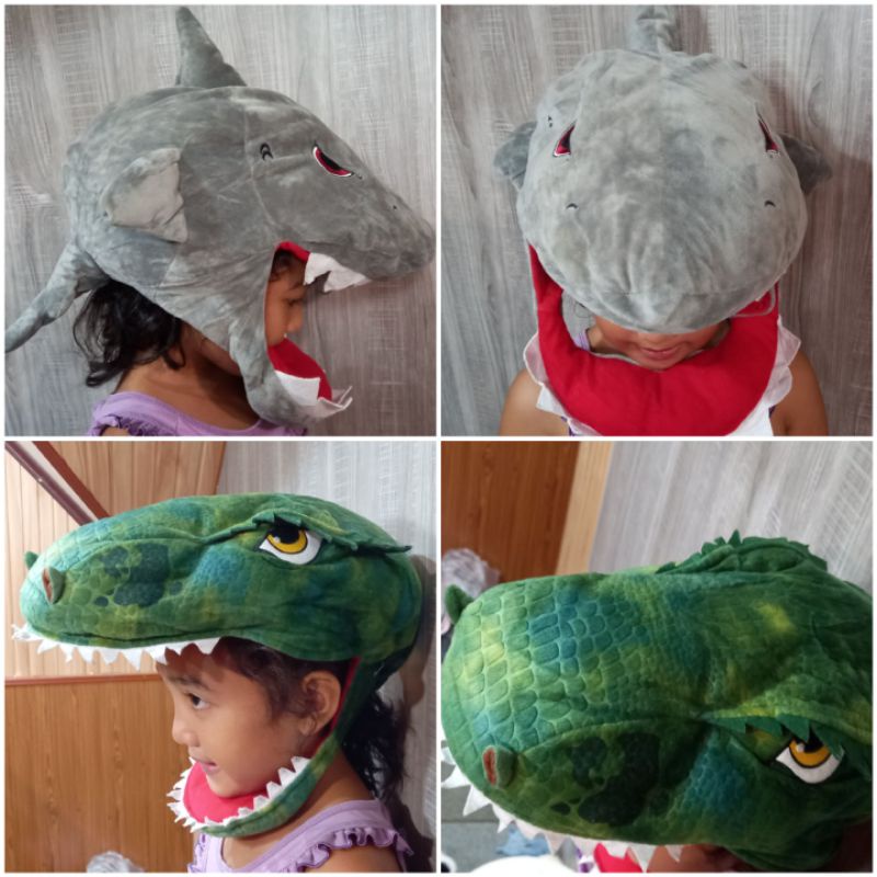 Dinosaur & Shark Animal Plush Hat Headdressfor kids | Shopee Philippines