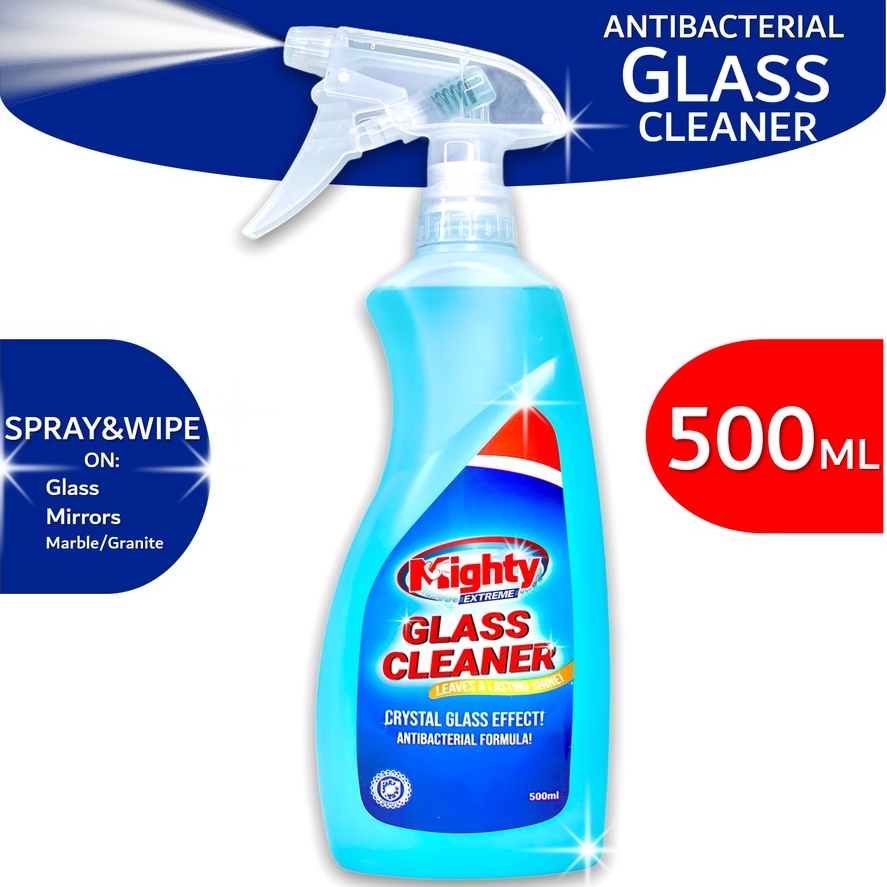 Mighty Extreme Glass Cleaner Antibacterial 500ml with SPRAY GLASS