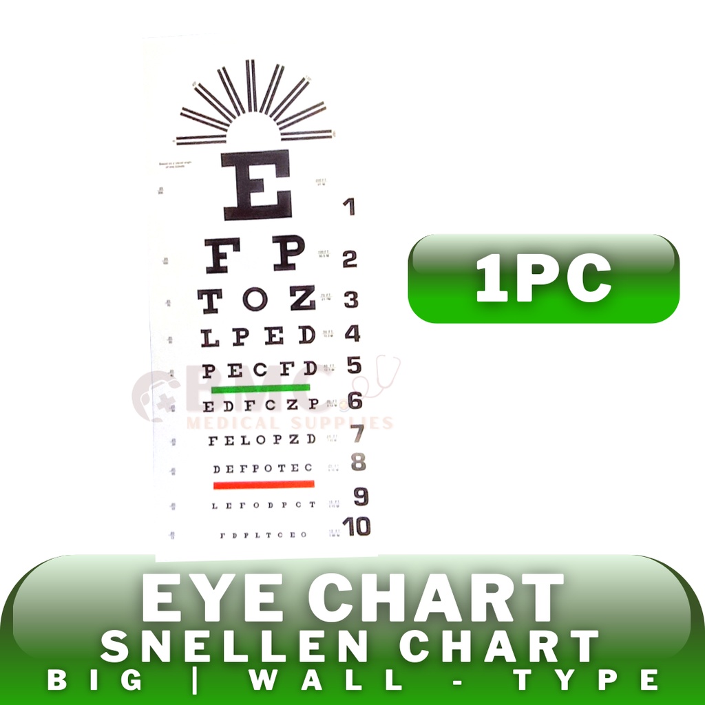 SnelleN Chart / Distance Visual Chart | Wall Type Chart (BIG) | Shopee ...
