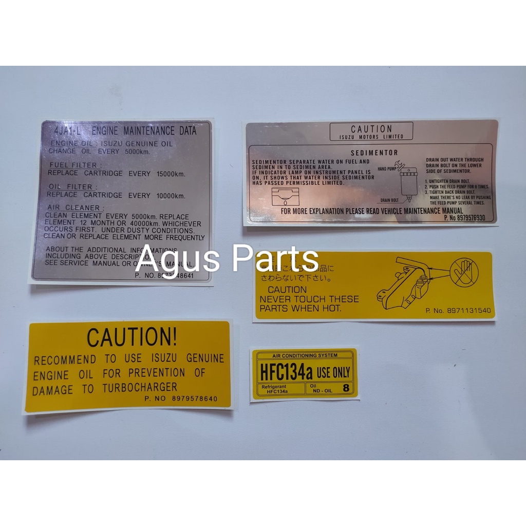 MESIN Isuzu Panther Capsule Engine Hood Sticker | Shopee Philippines