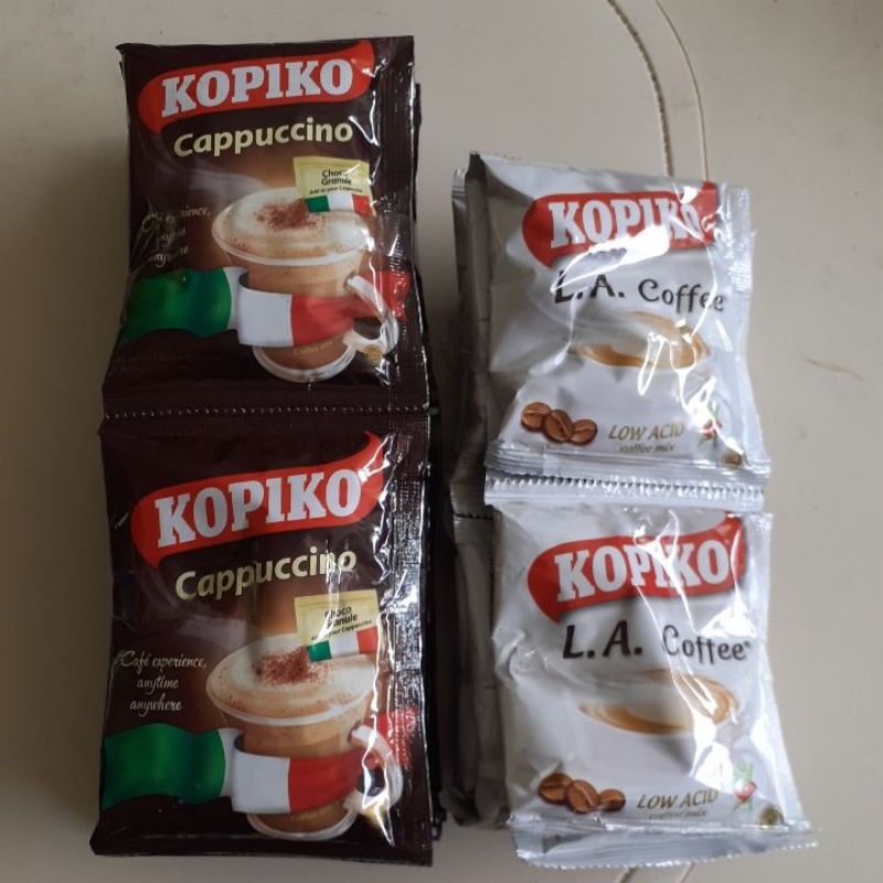 10pcs. Kopiko L.A.Coffee low acid coffee mix/Cappuccino Shopee