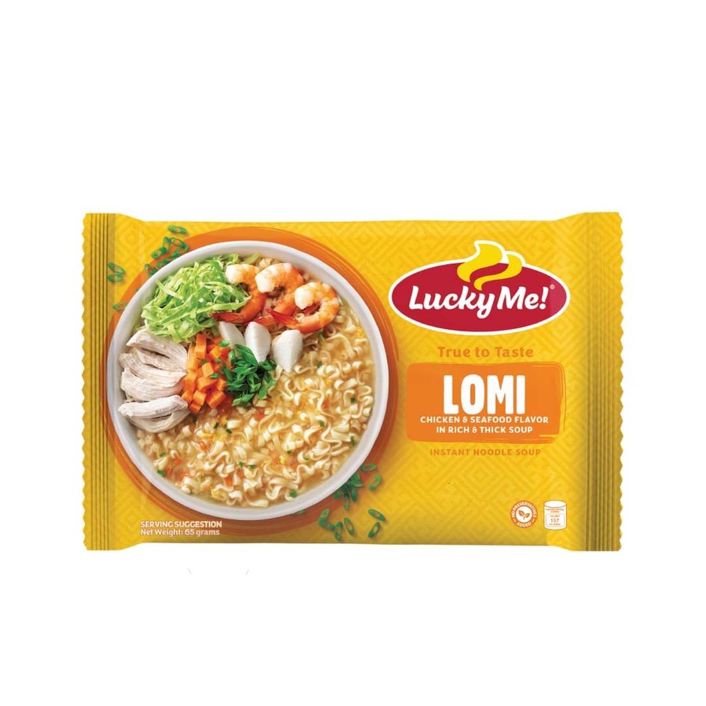 Lucky Me! Instant Noodle Soup Lomi Seafood and Vegetable Flavor 65g