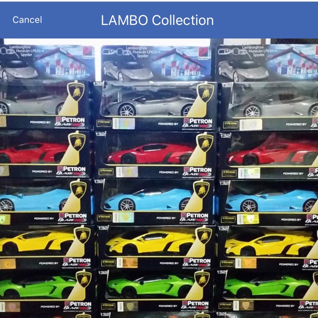 Petron lamborghini store toy cars 2018