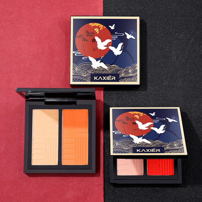 TweeTone Blusher Chinese Stijl Langdurige Matte Blush Palet
