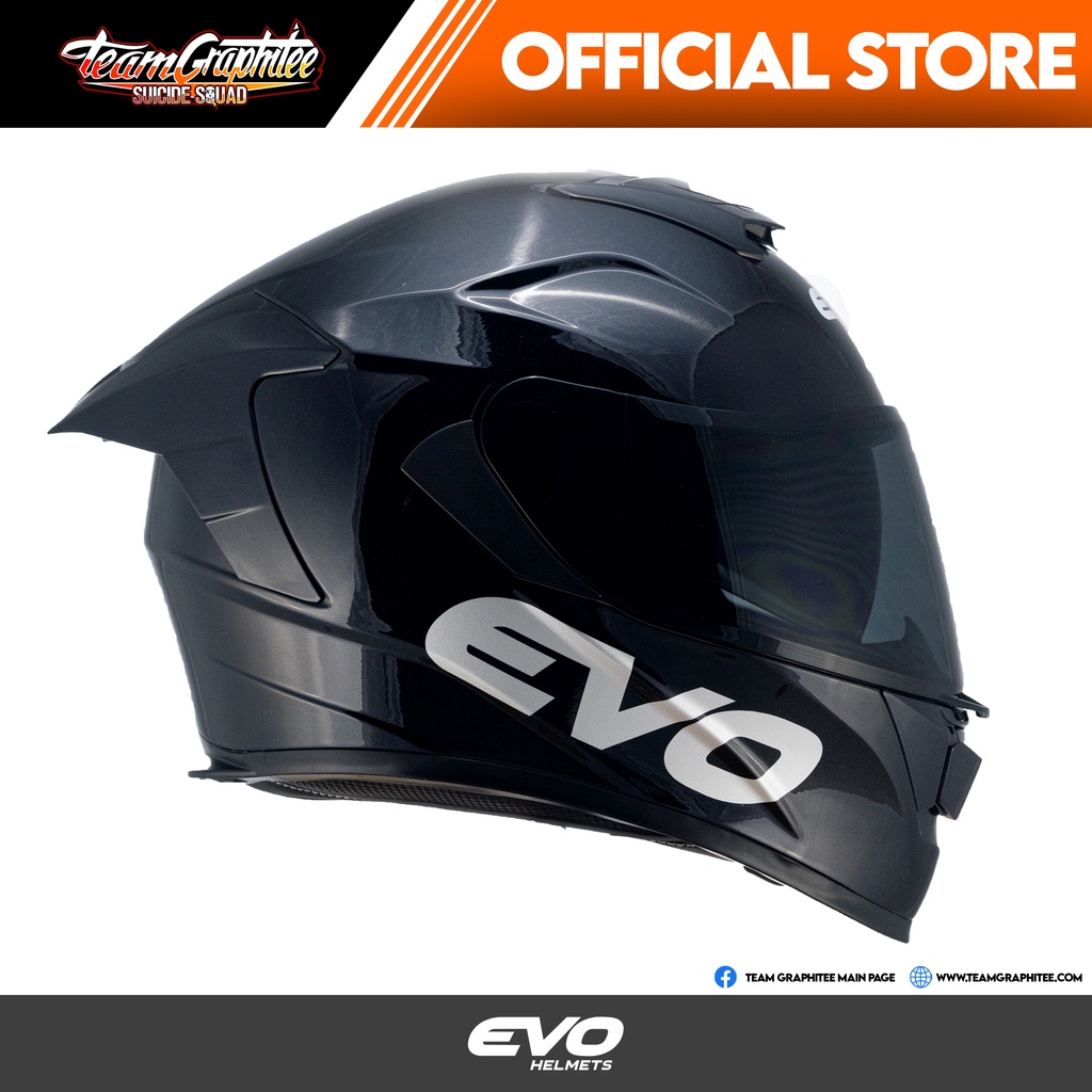 EVO HELMET GT-PRO GLOSS BLACK (LENS MAY VARY) | Shopee Philippines