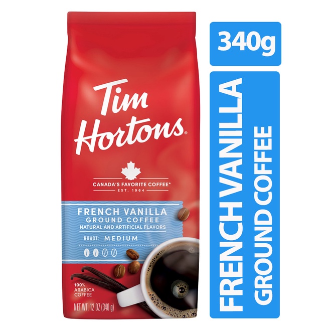 Tim Hortons French Vanilla Flavored Medium Ground Coffee 340g Shopee