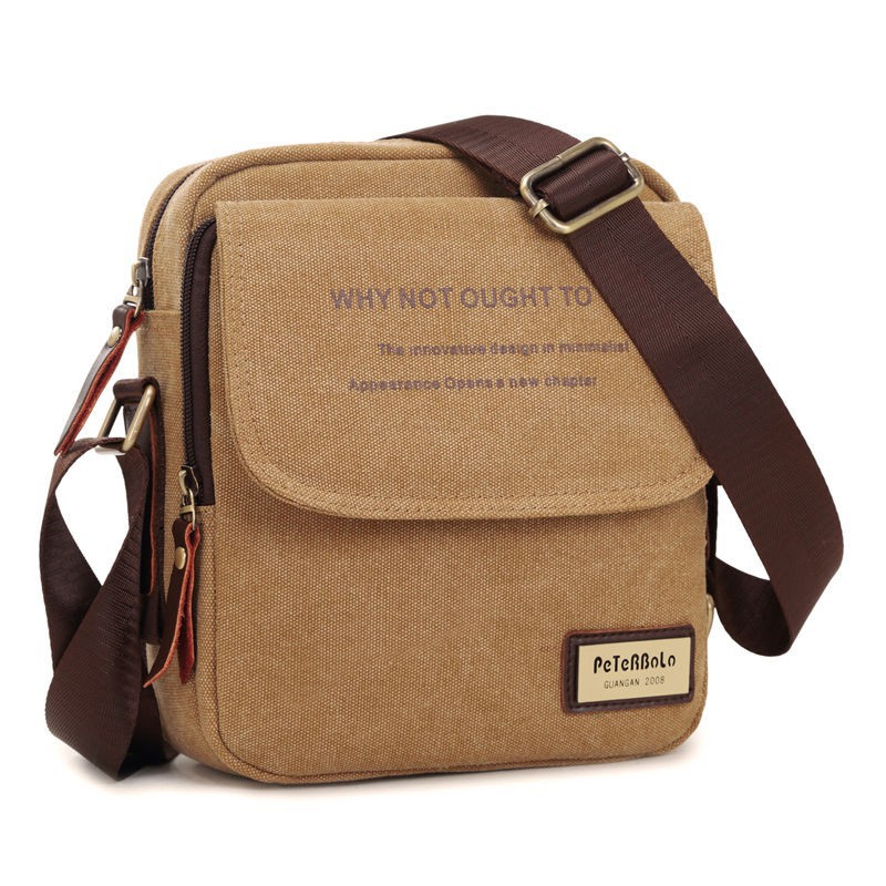 Canvas shoulder messenger bag hotsell