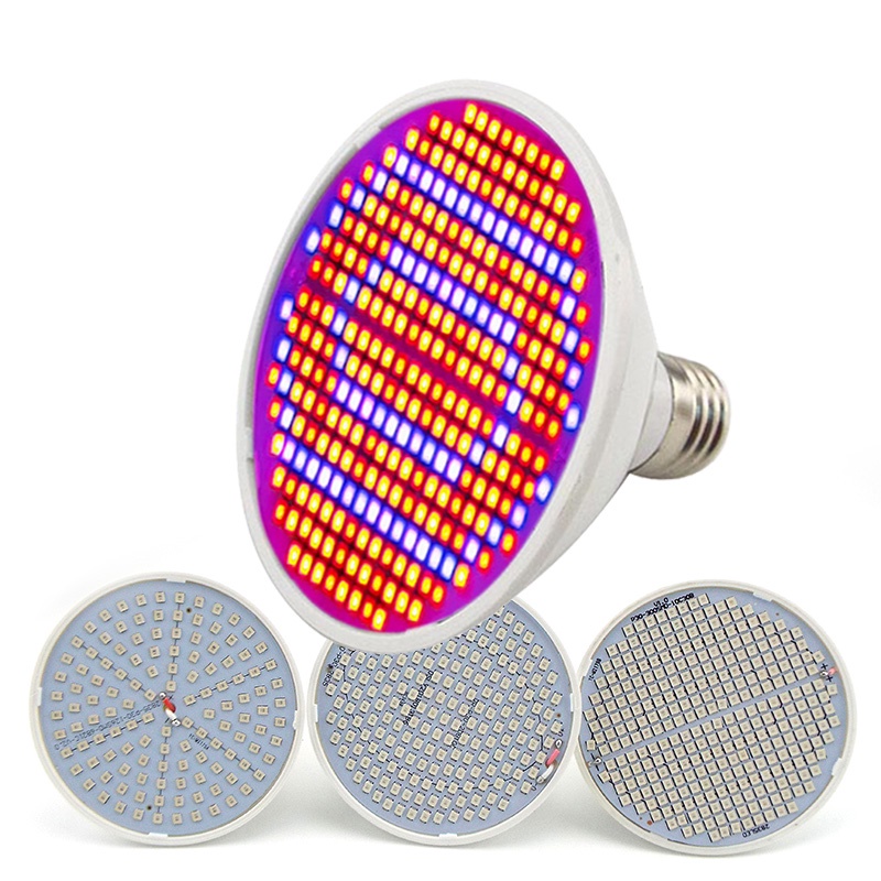 200 300 LED Plant Grow Light Full Spectrum Flower Growing Lamp Bulb E27 ...