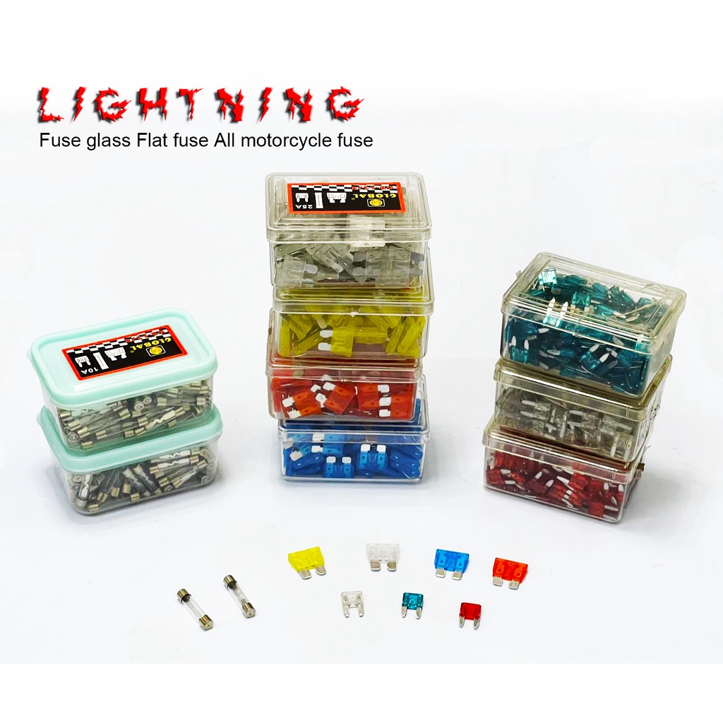 Fuse glass Flat fuse All motorcycle fuse 10A 15A 20A 25A by pcs