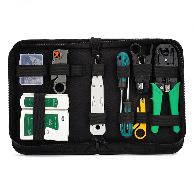 12 Pcs RJ45 Ethernet Network Cable Tester Wire Crimper Stripper Cutter ...