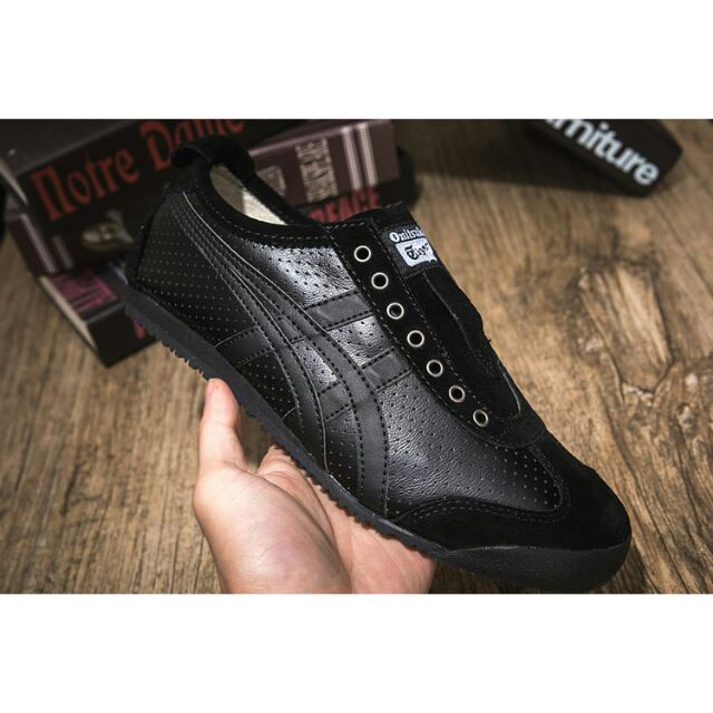 Onitsuka black hot sale leather