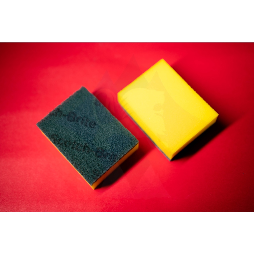3M SCOTCH-BRITE™ 2 IN 1 SCRUB SPONGE 100MMX75MM (TRIAL SIZE) 1SET/3PCS ...