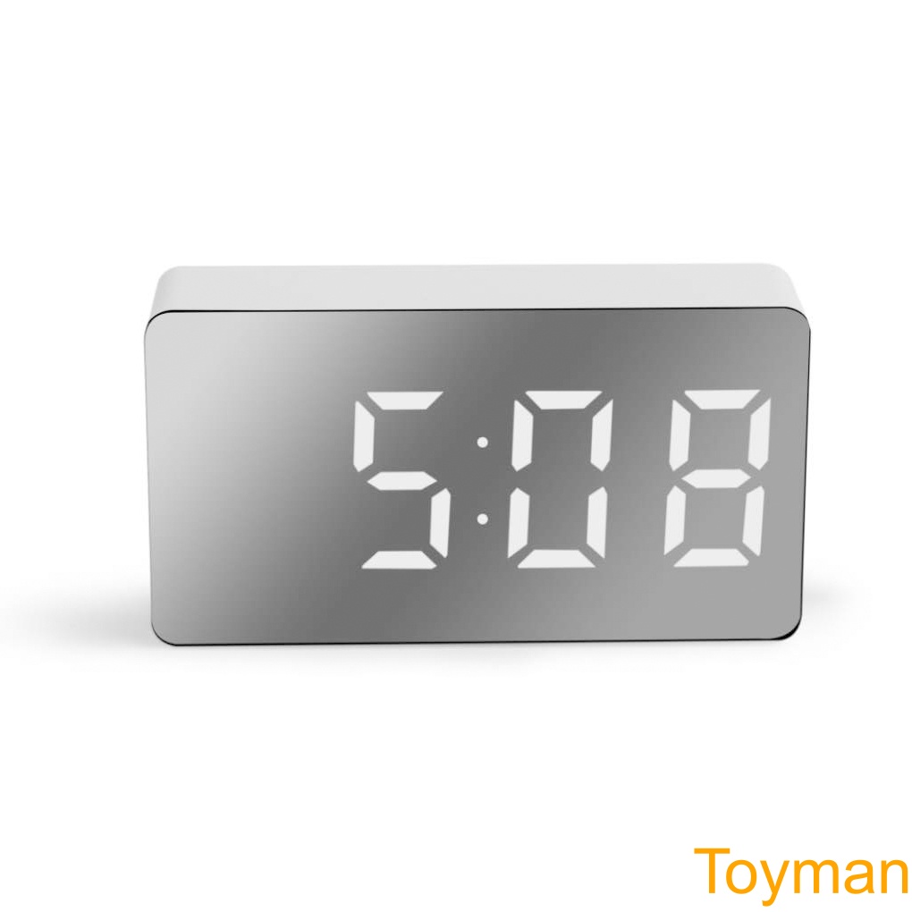 TM-LED Digital Clock USB Rechargeable Tabletop Time Date Temperature ...