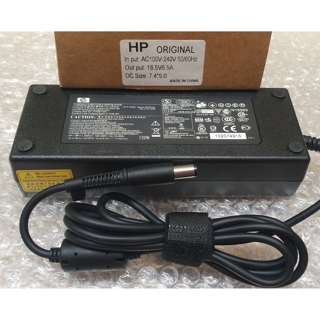 HP 18 5V 6 5A 7 4 5 0 MM 120W Laptop Charger Ac Adapter Good Quality Free Powercord Shopee