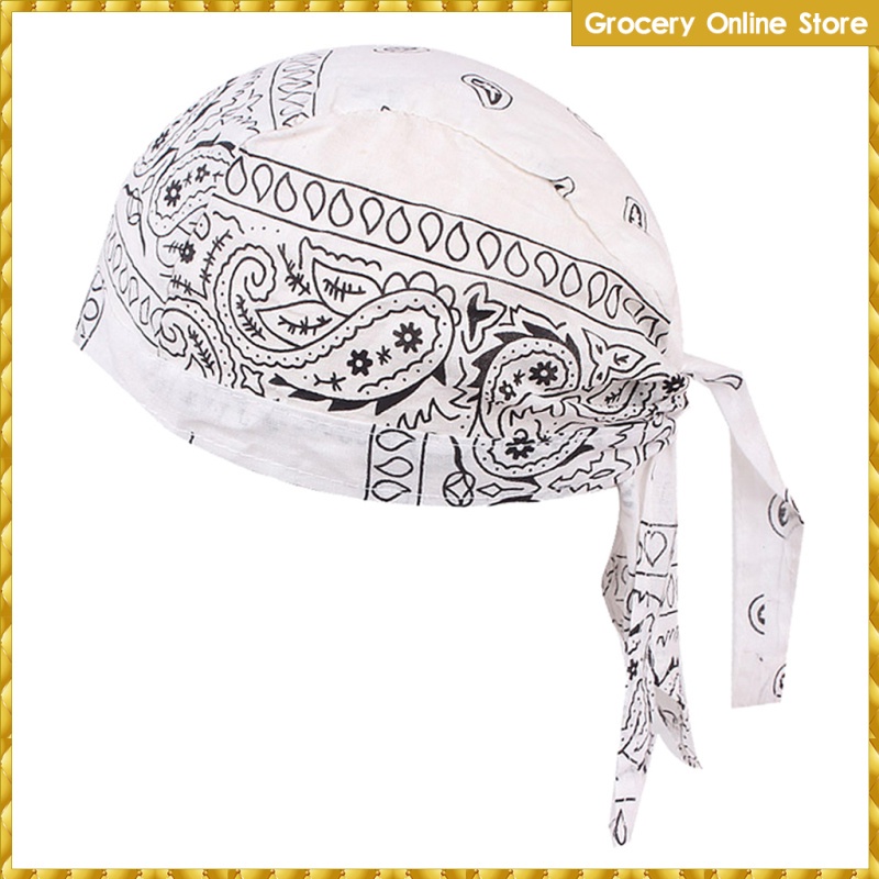100% Cotton Pirate Head Scarf Cap Chemo Cancer Hat Sleep Riding Caps ...