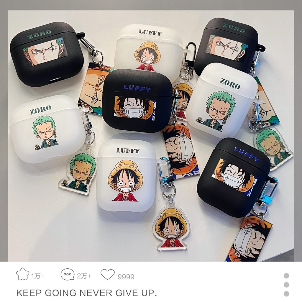 Airpods Case Generation One Piece Luffy Zoro Pendant Casing Soft TPU  Anti-Fall Shockproof For Airpods Pro Cover