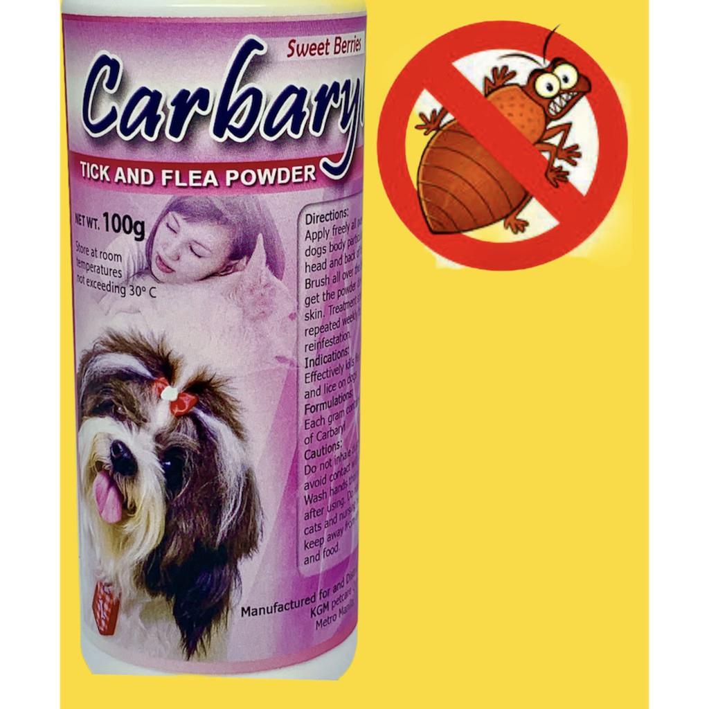 AntiTick & Flea powder Carbaryl (sweet berries scent)100g Shopee