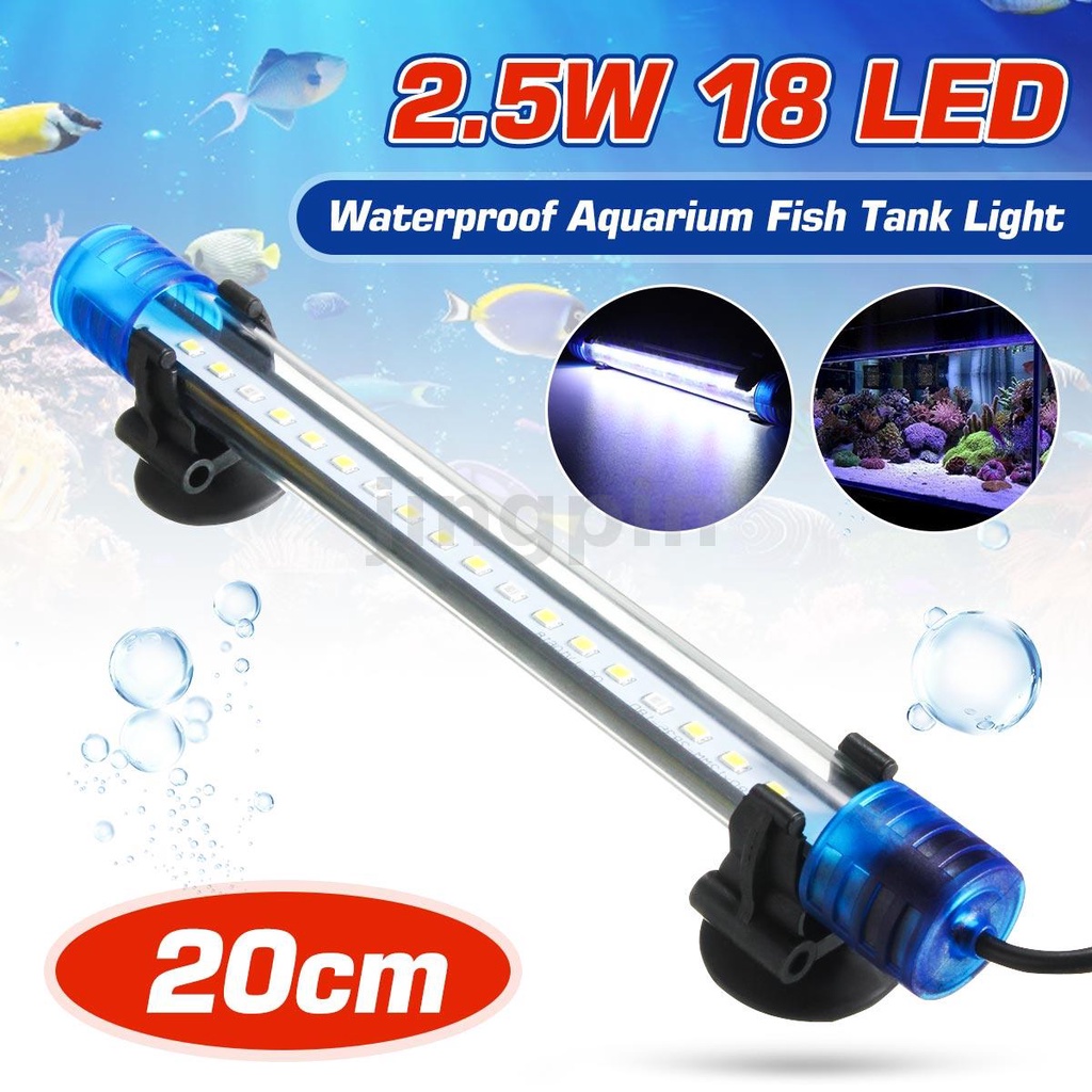20cm 220V Aquarium LED Light Bar Fish Tank Light Submersible Light
