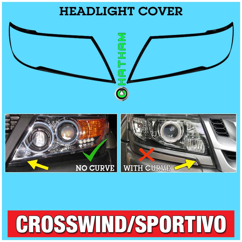 Black ) Headlight Cover for Isuzu Crosswind and Sportivo★12 days